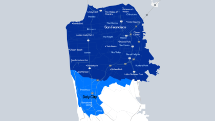 Map showing expanded Waymo One territory in San Francisco